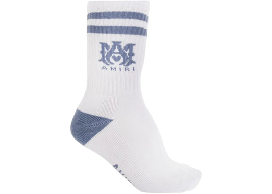 AMIRI Ma Stripe Socks White/Dusty