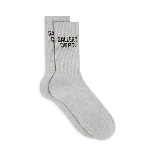 CLEAN HEATHER GREY SOCKS